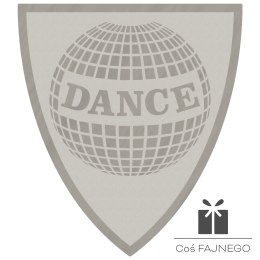 Emblemat samoprzylepny / Taniec / Srebrny / 40x45 mm