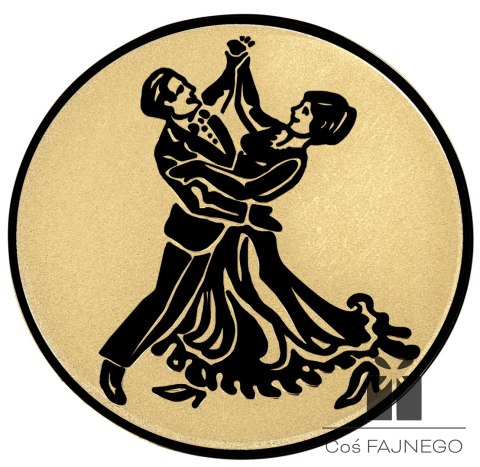 Emblemat samoprzylepny / Taniec / Złoty / 25 mm