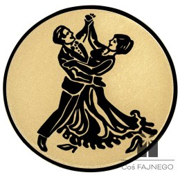 Emblemat samoprzylepny / Taniec / Złoty / 50 mm