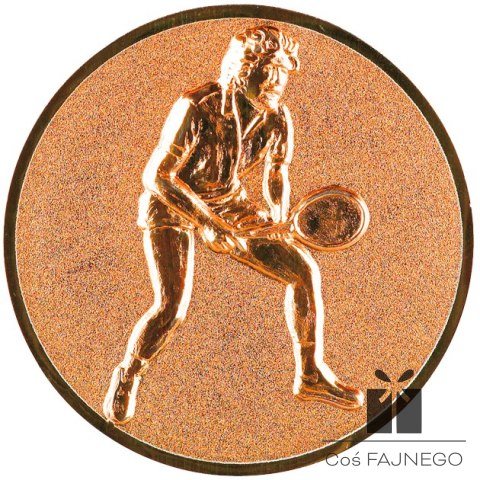 Emblemat samoprzylepny / Tenis / Brązowy / 25 mm