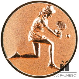 Emblemat samoprzylepny / Tenis / Brązowy / 25 mm