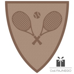 Emblemat samoprzylepny / Tenis / Brązowy / 40x45 mm