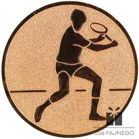 Emblemat samoprzylepny / Tenis / Brązowy / 50 mm