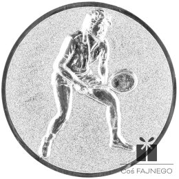 Emblemat samoprzylepny / Tenis / Srebrny / 25 mm