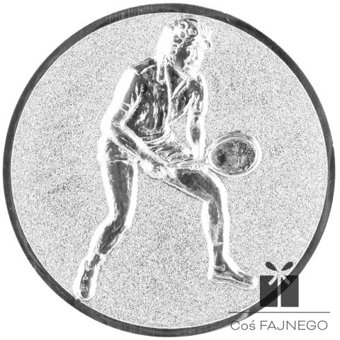 Emblemat samoprzylepny / Tenis / Srebrny / 25 mm