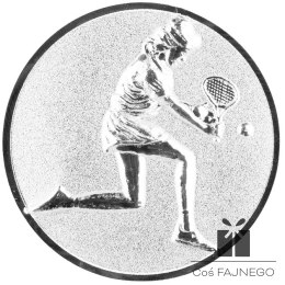Emblemat samoprzylepny / Tenis / Srebrny / 25 mm
