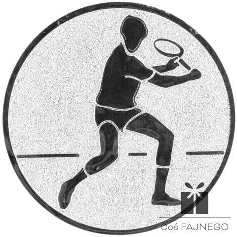 Emblemat samoprzylepny / Tenis / Srebrny / 50 mm