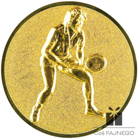 Emblemat samoprzylepny / Tenis / Złoty / 25 mm