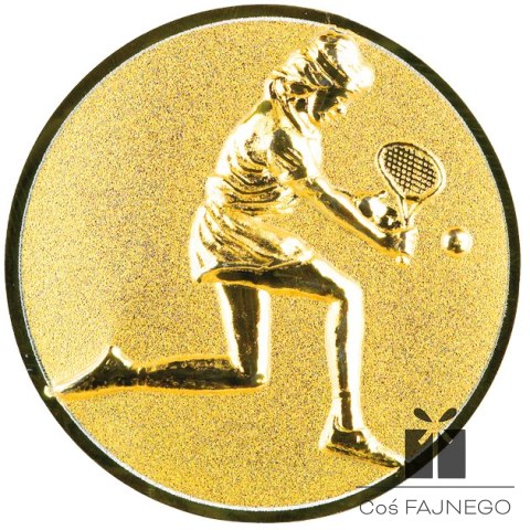 Emblemat samoprzylepny / Tenis / Złoty / 25 mm