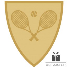 Emblemat samoprzylepny / Tenis / Złoty / 40x45 mm