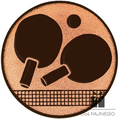Emblemat samoprzylepny / Tenis stołowy / Brązowy / 25 mm