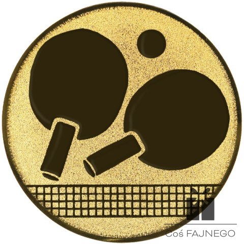Emblemat samoprzylepny / Tenis stołowy / Złoty / 25 mm
