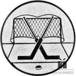 Emblemat samoprzylepny / Unihokej / Srebrny / 25 mm