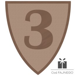 Emblemat samoprzylepny / Uniwersalny / Brązowy / 40x45 mm