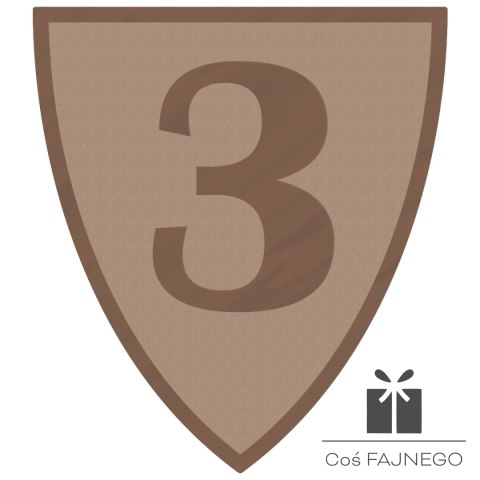 Emblemat samoprzylepny / Uniwersalny / Brązowy / 40x45 mm