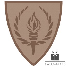 Emblemat samoprzylepny / Uniwersalny / Brązowy / 40x45 mm
