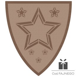 Emblemat samoprzylepny / Uniwersalny / Brązowy / 40x45 mm