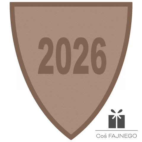 Emblemat samoprzylepny / Uniwersalny / Brązowy / 40x45 mm