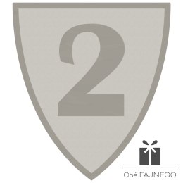 Emblemat samoprzylepny / Uniwersalny / Srebrny / 40x45 mm
