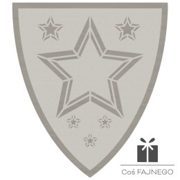 Emblemat samoprzylepny / Uniwersalny / Srebrny / 40x45 mm