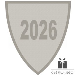 Emblemat samoprzylepny / Uniwersalny / Srebrny / 40x45 mm