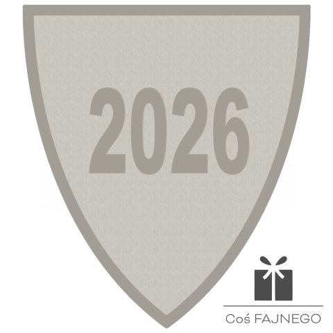Emblemat samoprzylepny / Uniwersalny / Srebrny / 40x45 mm