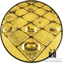 Emblemat samoprzylepny / Warcaby / Złoty / 25 mm