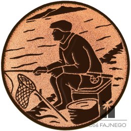 Emblemat samoprzylepny / Wędkarstwo / Brązowy / 25 mm