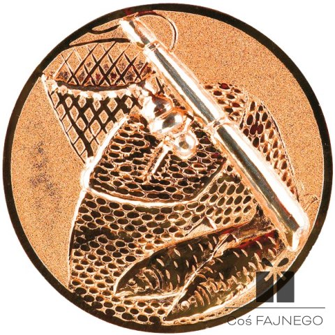 Emblemat samoprzylepny / Wędkarstwo / Brązowy / 25 mm