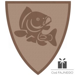 Emblemat samoprzylepny / Wędkarstwo / Brązowy / 40x45 mm