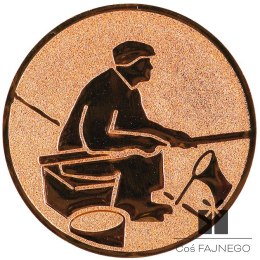 Emblemat samoprzylepny / Wędkarstwo / Brązowy / 50 mm