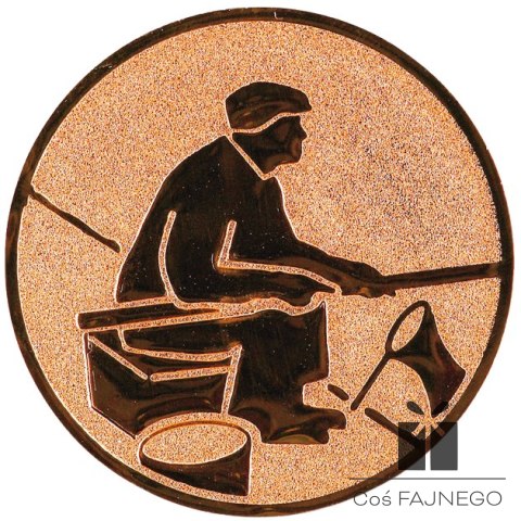 Emblemat samoprzylepny / Wędkarstwo / Brązowy / 50 mm