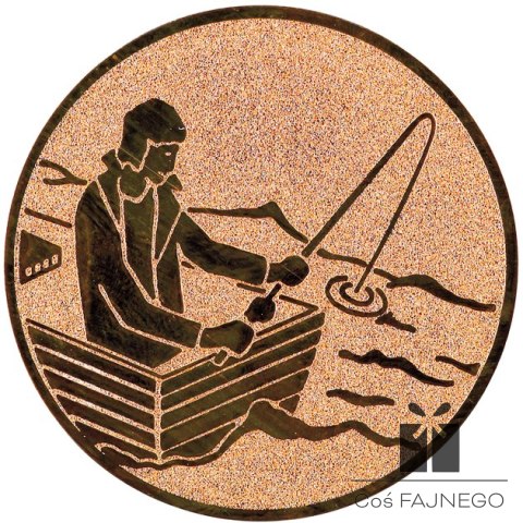 Emblemat samoprzylepny / Wędkarstwo / Brązowy / 50 mm