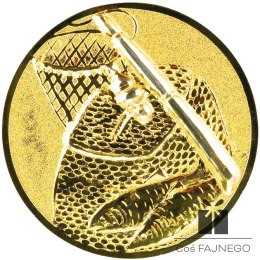 Emblemat samoprzylepny / Wędkarstwo / Złoty / 25 mm