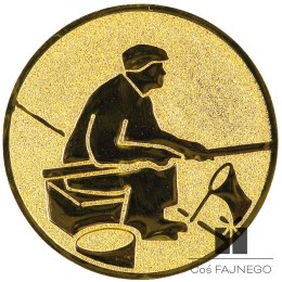 Emblemat samoprzylepny / Wędkarstwo / Złoty / 50 mm