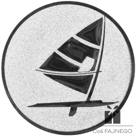 Emblemat samoprzylepny / Żeglarstwo / Srebrny / 25 mm