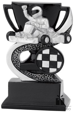 Statuetka / Karting / Srebrny / 80x120 mm