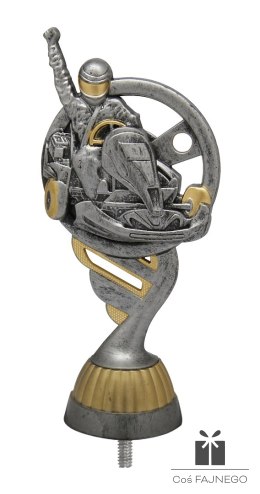 Figurka / Karting / Srebrny/Złoty / 60x130 mm