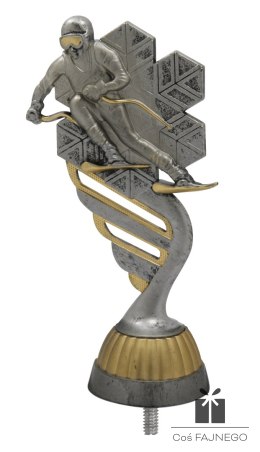 Figurka / Narciarstwo / Srebrny/Złoty / 70x130 mm