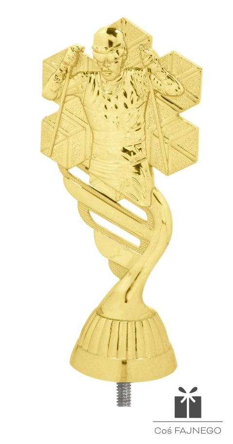 Figurka / Narciarstwo / Złoty / 60x130 mm