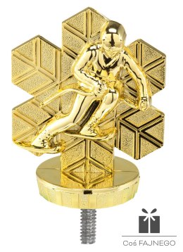 Figurka / Narciarstwo / Złoty / 60x80 mm