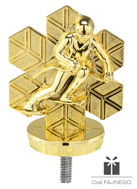 Figurka / Narciarstwo / Złoty / 60x80 mm