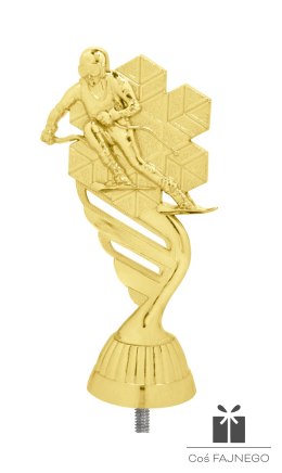 Figurka / Narciarstwo / Złoty / 70x130 mm