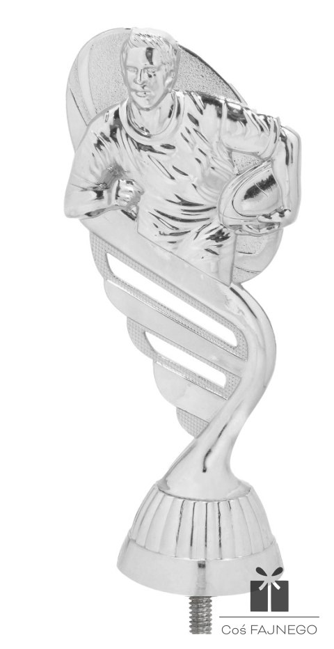 Figurka / Rugby / Srebrny / 55x130 mm