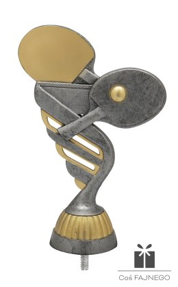 Figurka / Tenis stołowy / Srebrny/Złoty / 85x130 mm