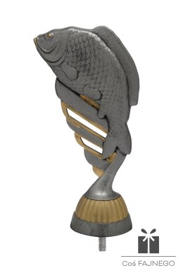 Figurka / Wędkarstwo / Srebrny/Złoty / 70x130 mm